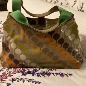 Orla Kiely Vintage Women’s Green and Brown Patterned Tote Bag